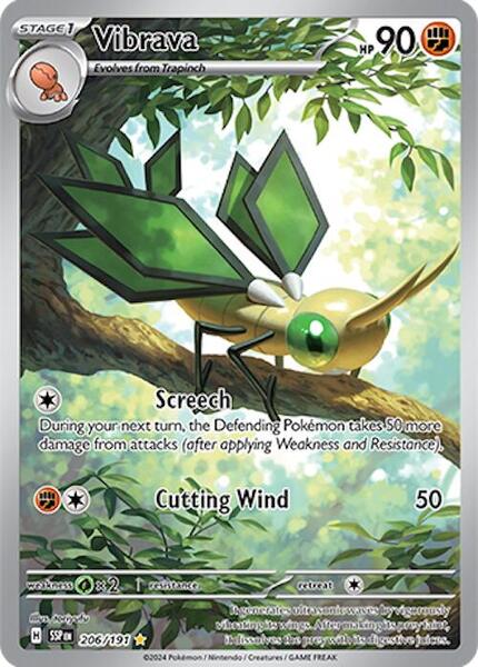 Vibrava - 206/191 - SV08 Surging Sparks - Holofoil - Near Mint (NM)