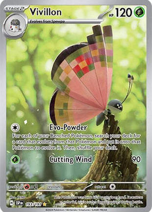 Vivillon - 193/191 - SV08 Surging Sparks - Holofoil - Near Mint (NM)