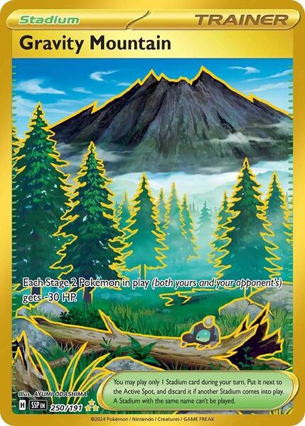 Gravity Mountain - 250/191 - SV08 Surging Sparks - Holofoil - Near Mint (NM)