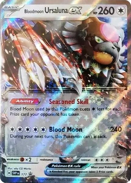 Bloodmoon Ursaluna ex - 177 - SV Scarlet and Violet Promo Cards - Holofoil - Near Mint (NM)
