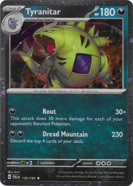 Tyranitar - 135/193 (Cosmo Foil) - Miscellaneous Cards and Products - Holofoil - Near Mint (NM)