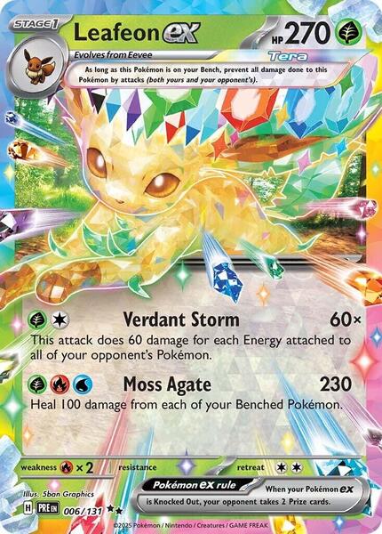 Leafeon ex - 006/131 - SV Prismatic Evolutions - Holofoil - Near Mint (NM)