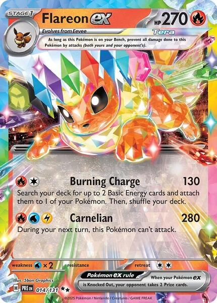 Flareon ex - 014/131 - SV Prismatic Evolutions - Holofoil - Near Mint (NM)