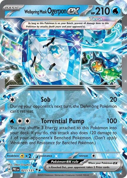 Wellspring Mask Ogerpon ex - 027/131 - SV Prismatic Evolutions - Holofoil - Near Mint (NM)