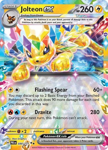 Jolteon ex - 030/131 - SV Prismatic Evolutions - Reverse Holofoil - Near Mint (NM)