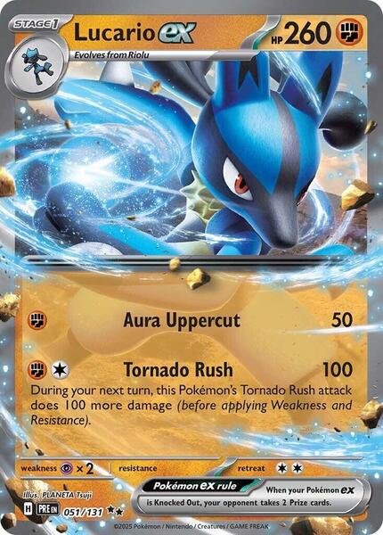 Lucario ex - SV Prismatic Evolutions - Holofoil - Near Mint (NM)