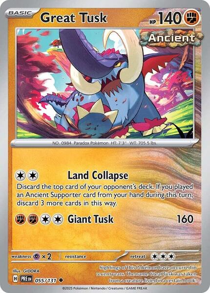 Great Tusk - SV Prismatic Evolutions - Near Mint (NM)