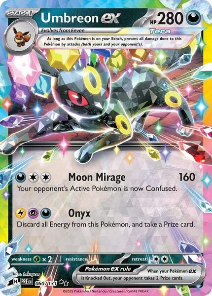 Umbreon ex - 060/131 - SV Prismatic Evolutions - Holofoil - Lightly Played (LP)