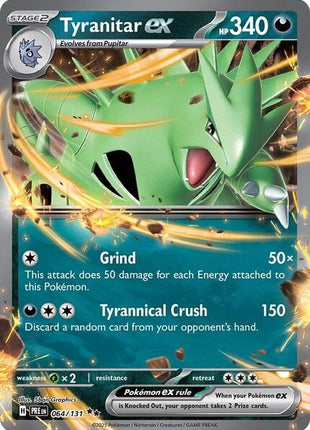 Tyranitar ex - SV Prismatic Evolutions - Holofoil - Near Mint (NM)