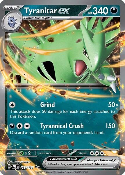 Tyranitar ex - SV Prismatic Evolutions - Holofoil - Near Mint (NM)