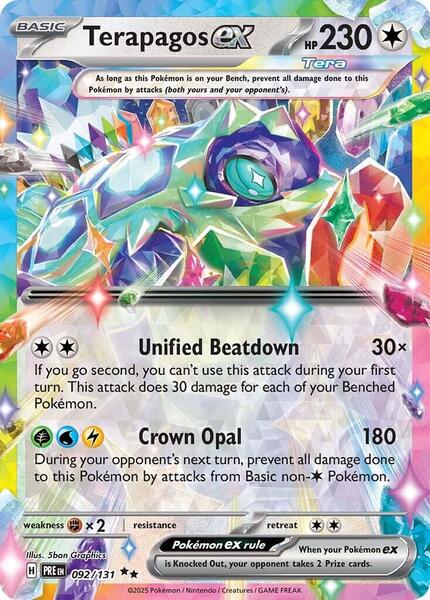 Terapagos ex - 092/131 - SV Prismatic Evolutions - Holofoil - Near Mint (NM)