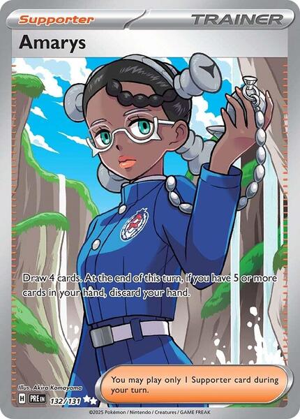 Amarys - 132/131 - SV Prismatic Evolutions - Holofoil - Near Mint (NM)