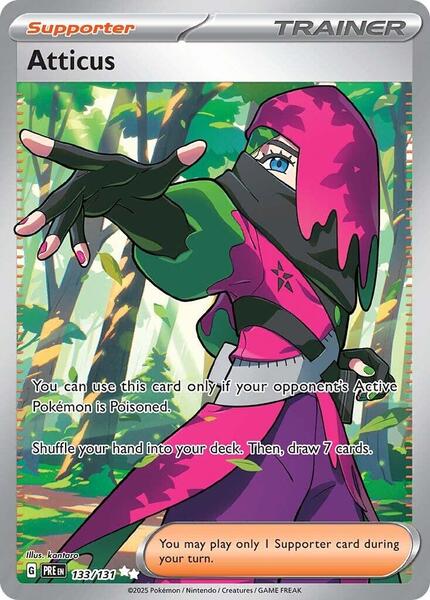 Atticus - 133/131 - SV Prismatic Evolutions - Holofoil - Near Mint (NM)