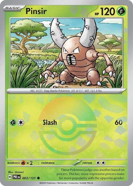 Pinsir (Poke Ball Pattern) - SV Prismatic Evolutions - Holofoil - Near Mint (NM)