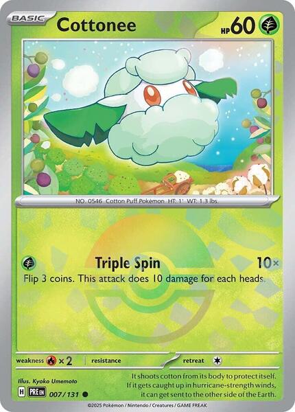 Cottonee (Poke Ball Pattern) - SV Prismatic Evolutions - Holofoil - Near Mint (NM)