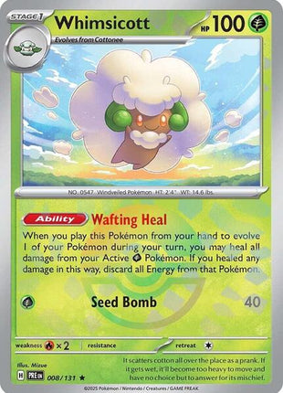 Whimsicott (Poke Ball Pattern) - SV Prismatic Evolutions - Holofoil - Near Mint (NM)