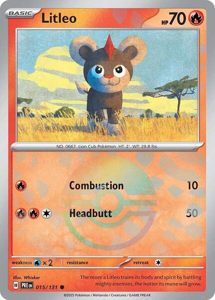 Litleo (Poke Ball Pattern) - SV Prismatic Evolutions - Holofoil - Near Mint (NM)