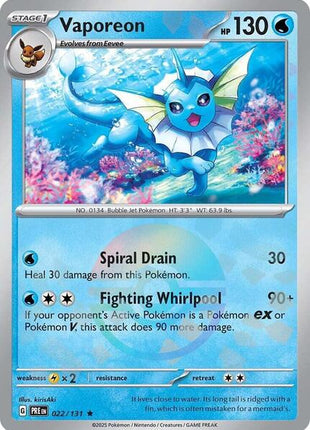 Vaporeon (Poke Ball Pattern) - SV Prismatic Evolutions - Holofoil - Near Mint (NM)