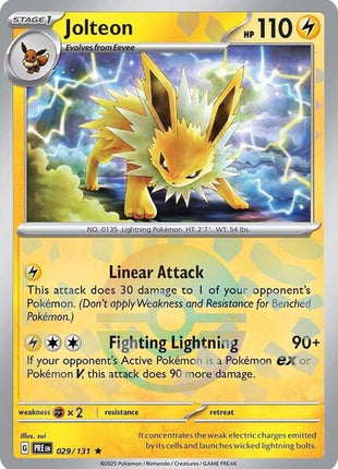 Jolteon (Poke Ball Pattern) - SV Prismatic Evolutions - Holofoil - Near Mint (NM)