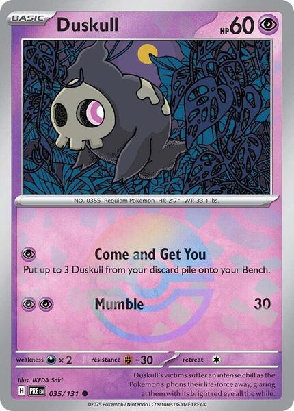 Duskull (Poke Ball Pattern) - SV Prismatic Evolutions - Holofoil - Near Mint (NM)