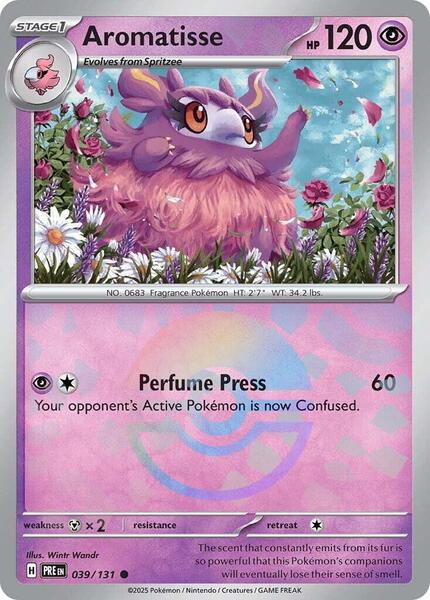 Aromatisse (Poke Ball Pattern) - SV Prismatic Evolutions - Holofoil - Near Mint (NM)