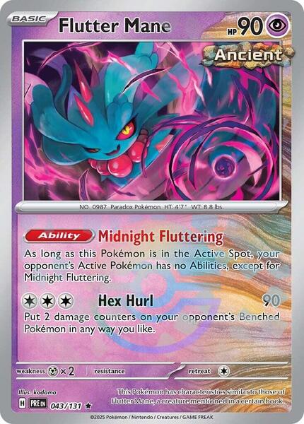 Flutter Mane (Poke Ball Pattern) - SV Prismatic Evolutions - Holofoil - Near Mint (NM)