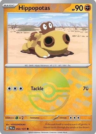 Hippopotas (Poke Ball Pattern) - SV Prismatic Evolutions - Holofoil - Near Mint (NM)