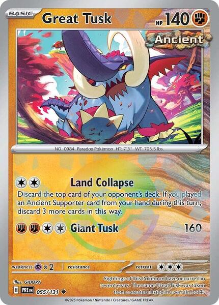 Great Tusk (Poke Ball Pattern) - SV Prismatic Evolutions - Holofoil - Near Mint (NM)