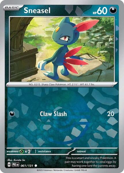 Sneasel (Poke Ball Pattern) - SV Prismatic Evolutions - Holofoil - Near Mint (NM)
