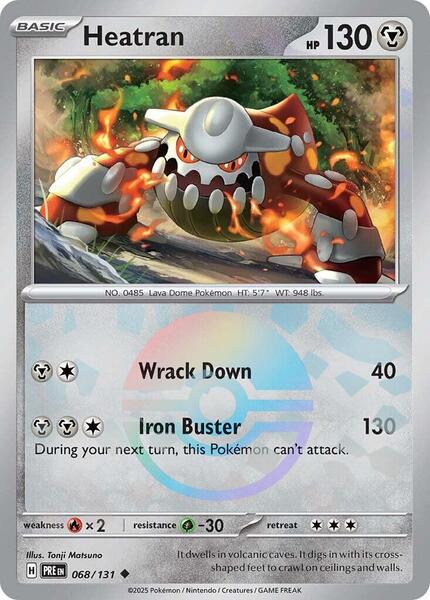 Heatran (Poke Ball Pattern) - SV Prismatic Evolutions - Holofoil - Near Mint (NM)