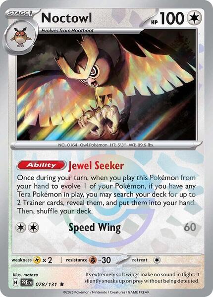 Noctowl (Poke Ball Pattern) - SV Prismatic Evolutions - Holofoil - Near Mint (NM)