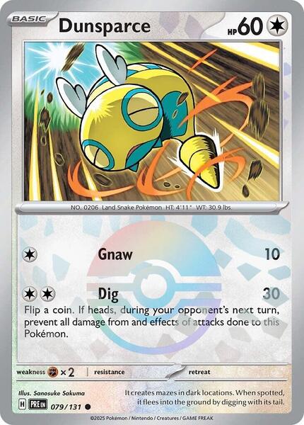 Dunsparce (Poke Ball Pattern) - SV Prismatic Evolutions - Holofoil - Lightly Played (LP)