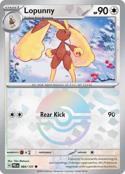 Lopunny (Poke Ball Pattern) - SV Prismatic Evolutions - Holofoil - Near Mint (NM)