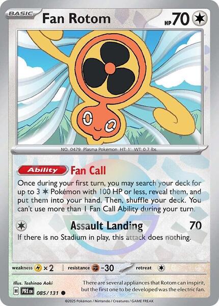 Fan Rotom (Poke Ball Pattern) - SV Prismatic Evolutions - Holofoil - Near Mint (NM)