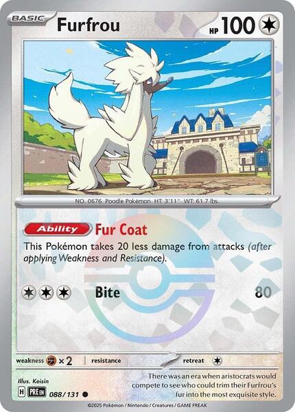Furfrou (Poke Ball Pattern) - SV Prismatic Evolutions - Holofoil - Near Mint (NM)
