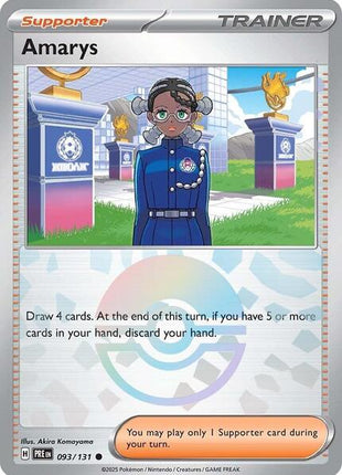 Amarys - 093/131 (Poke Ball Pattern) - SV Prismatic Evolutions - Holofoil - Near Mint (NM)
