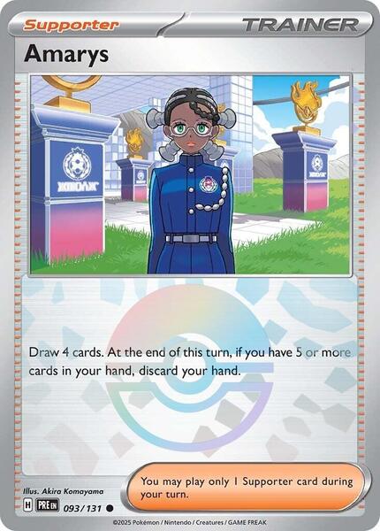 Amarys - 093/131 (Poke Ball Pattern) - SV Prismatic Evolutions - Holofoil - Near Mint (NM)