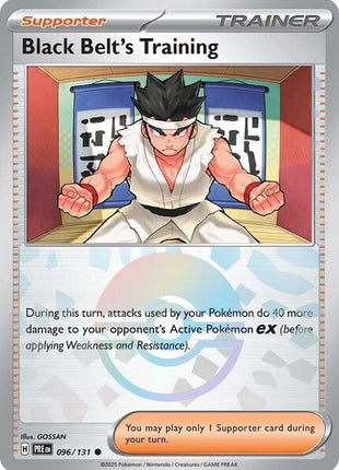Black Belt's Training - 096/131 (Poke Ball Pattern) - SV Prismatic Evolutions - Holofoil - Near Mint (NM)
