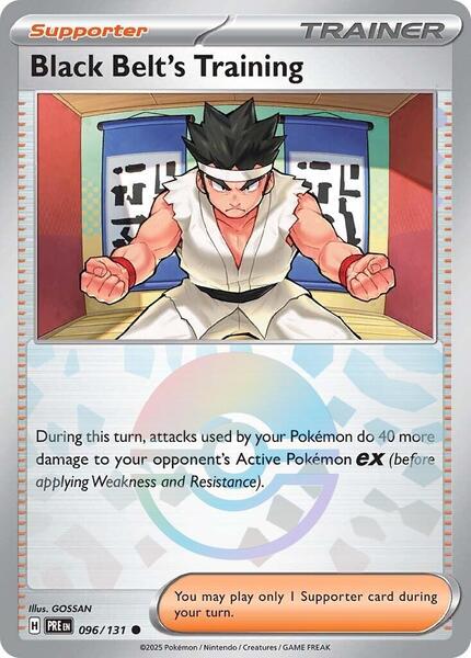 Black Belt's Training - 096/131 (Poke Ball Pattern) - SV Prismatic Evolutions - Holofoil - Near Mint (NM)