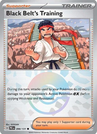 Black Belt's Training - 098/131 (Poke Ball Pattern) - SV Prismatic Evolutions - Holofoil - Near Mint (NM)