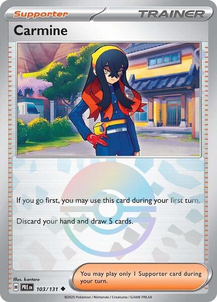 Carmine (Poke Ball Pattern) - SV Prismatic Evolutions - Holofoil - Near Mint (NM)