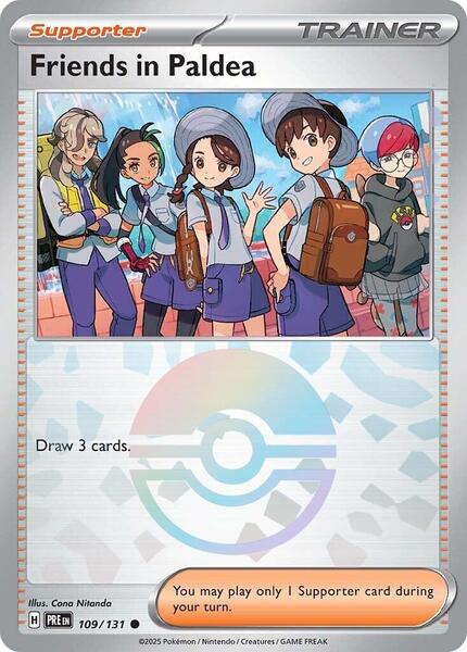 Friends in Paldea - 109/131 (Poke Ball Pattern) - SV Prismatic Evolutions - Holofoil - Near Mint (NM)