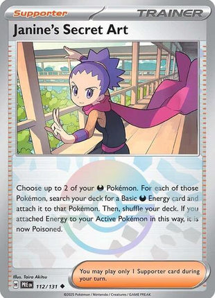 Janine's Secret Art - 112/131 (Poke Ball Pattern) - SV Prismatic Evolutions - Holofoil - Near Mint (NM)