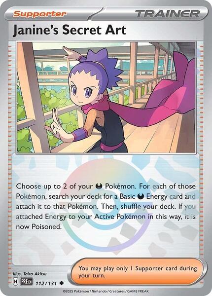 Janine's Secret Art - 112/131 (Poke Ball Pattern) - SV Prismatic Evolutions - Holofoil - Near Mint (NM)