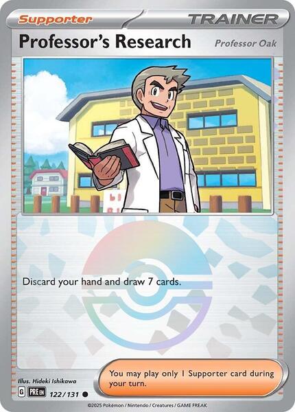 Professor's Research [Professor Oak] (Poke Ball Pattern) - SV Prismatic Evolutions - Holofoil - Near Mint (NM)