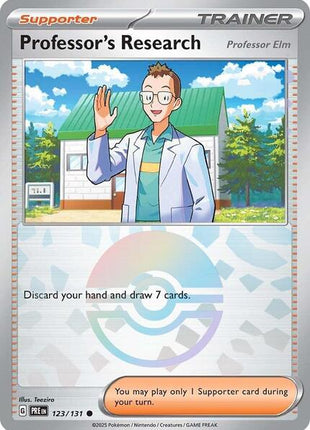 Professor's Research [Professor Elm] (Poke Ball Pattern) - SV Prismatic Evolutions - Holofoil - Near Mint (NM)