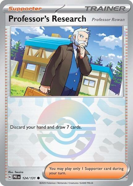 Professor's Research [Professor Rowan] (Poke Ball Pattern) - SV Prismatic Evolutions - Holofoil - Near Mint (NM)