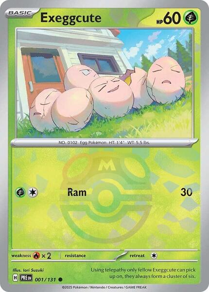 Exeggcute (Master Ball Pattern) - SV Prismatic Evolutions - Holofoil - Near Mint (NM)