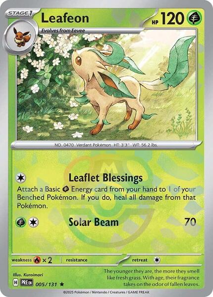 Leafeon (Master Ball Pattern) - SV Prismatic Evolutions - Holofoil - Near Mint (NM)