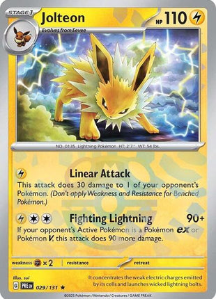 Jolteon (Master Ball Pattern) - SV Prismatic Evolutions - Holofoil - Near Mint (NM)
